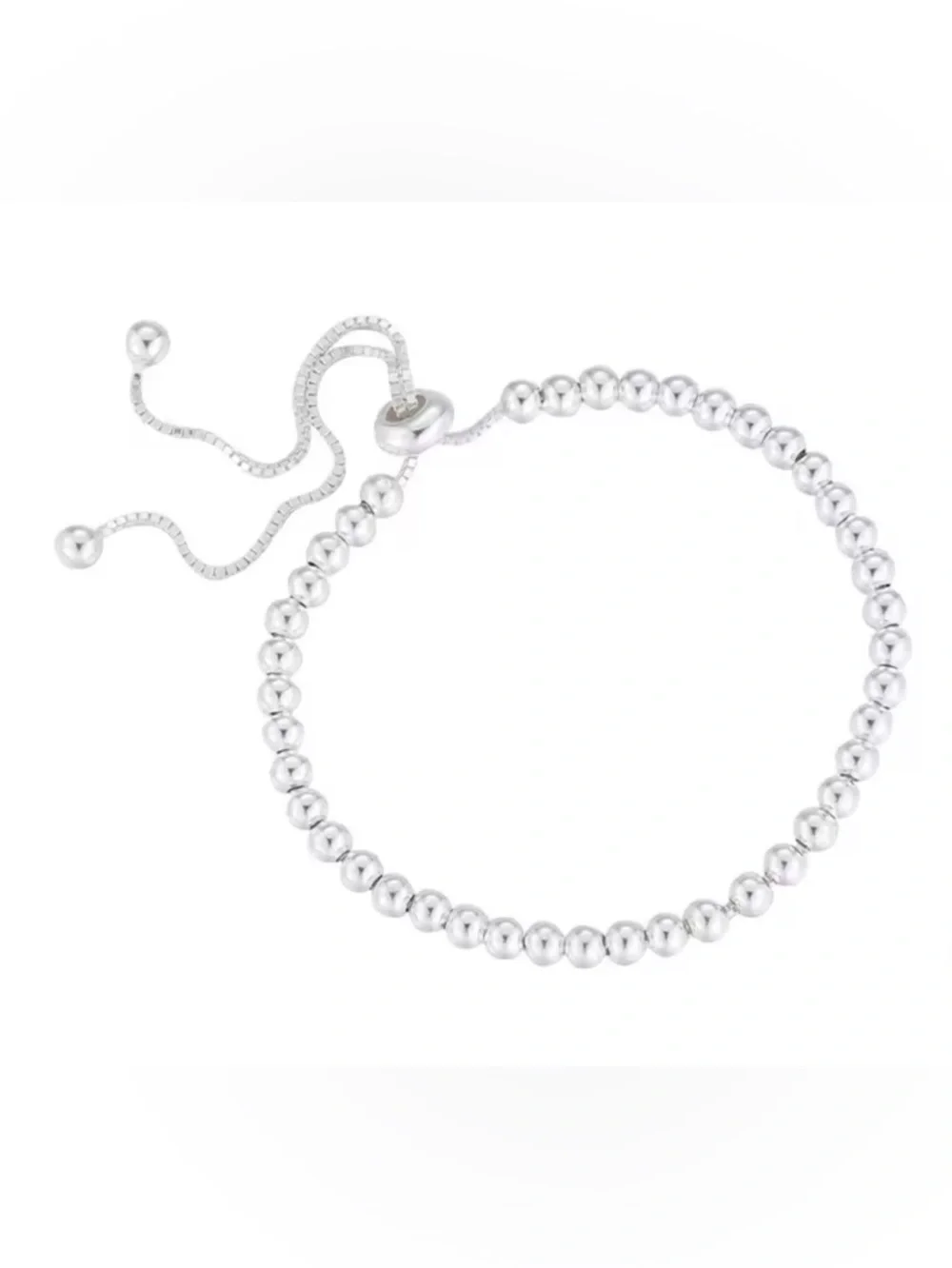 New .925 Beaded Adjustable Bracelet